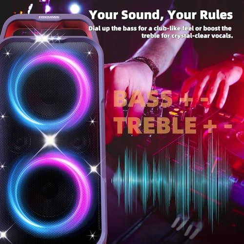 Portable Bluetooth Speaker with Deep Bass and LED Light Show R41563