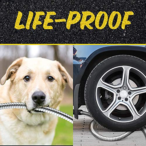 100 Ft Stainless Steel Garden Hose with Nozzle W945361