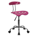 Vibrant Pink and Chrome Swivel Task Office Chair V8971