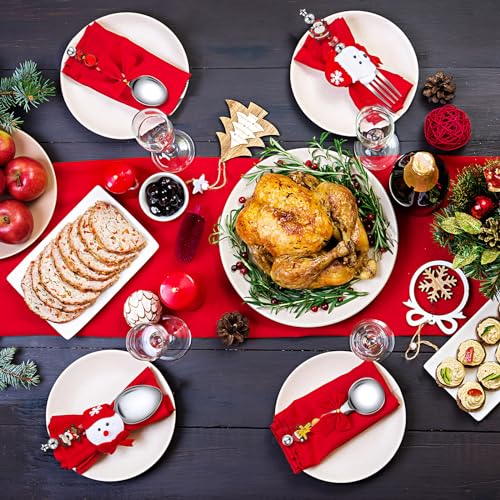 12 Sets Beadable Spoon Fork Set Christmas Kitchen Utensils W490806