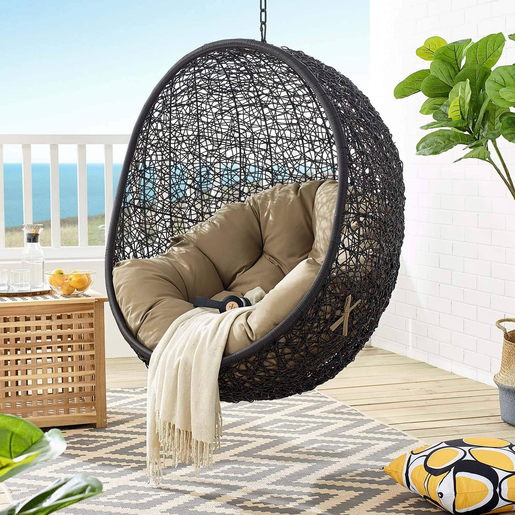 Black Outdoor Patio Lounge Chair L49330