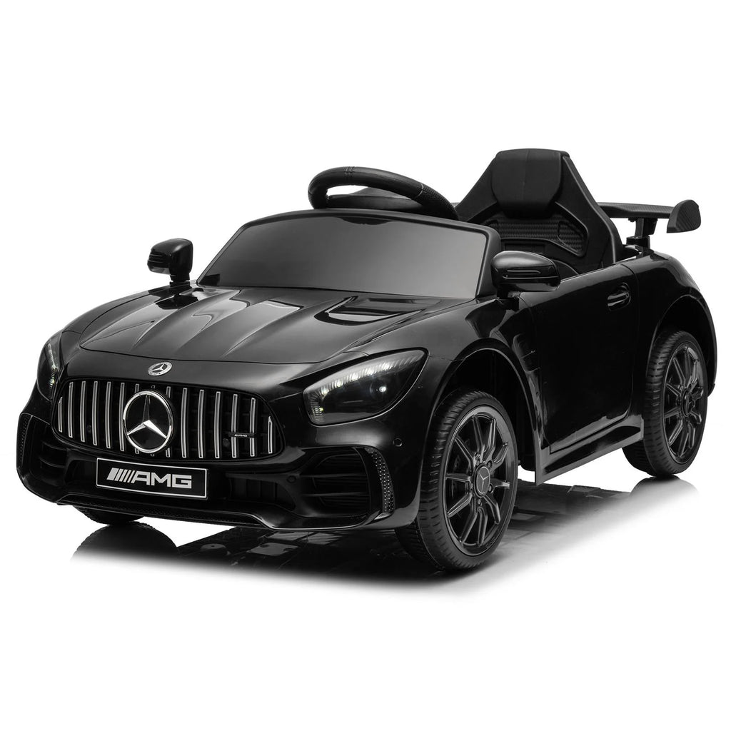 12V Electric Ride on Car Toy with Remote Control, LED Lights, Black G422
