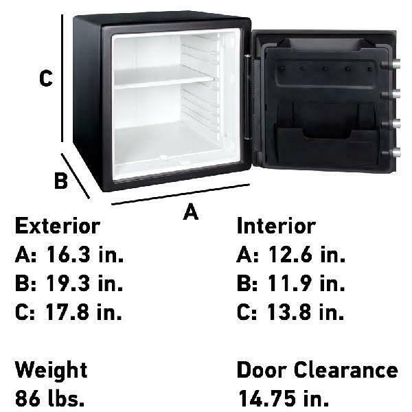 Combination Fire-Safe in Black G8256