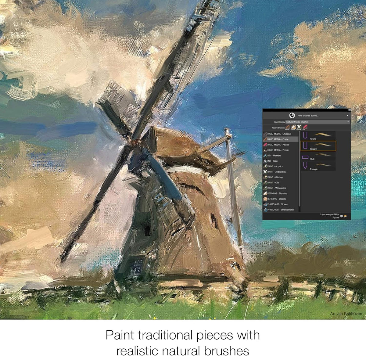Painter 2021 Upgrade Digital Painting Software [PC/Mac Keycard] U530233