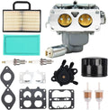 Carburetor Compatible with Briggs and Stratton V-Twin Engine, Manual Choke, Pack of 2 R396