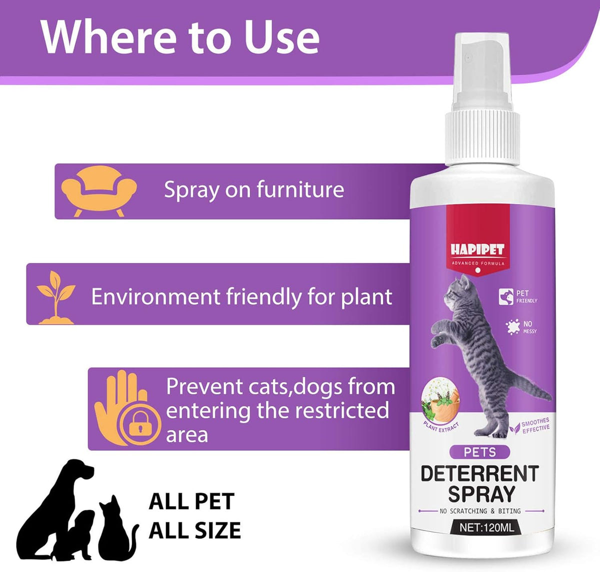 120ML Natural Cat Deterrent Spray V940820