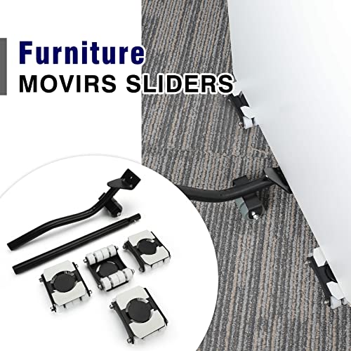 Heavy Duty Furniture Lifter 4 Appliance Roller 880 LBS Load Capacity Wheels Adjustable Height Lifting Tool Lever Z151212