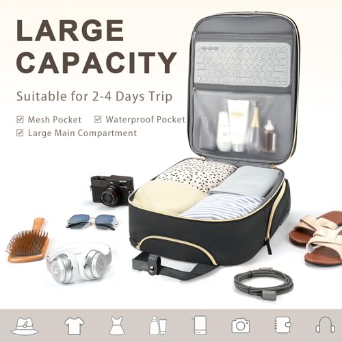 Black Gold Carry On Rolling Suitcase A822103