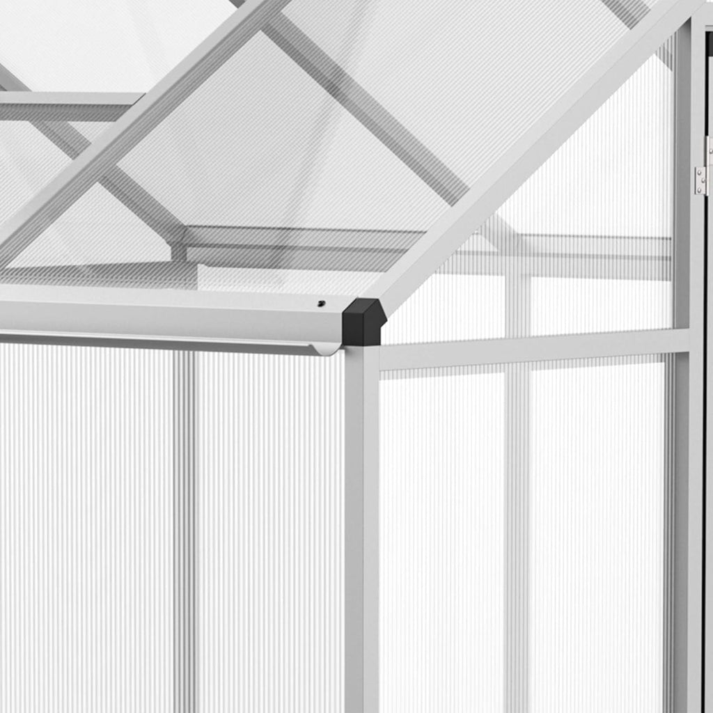 Walk-in Polycarbonate Greenhouse with Roof Vent V28237