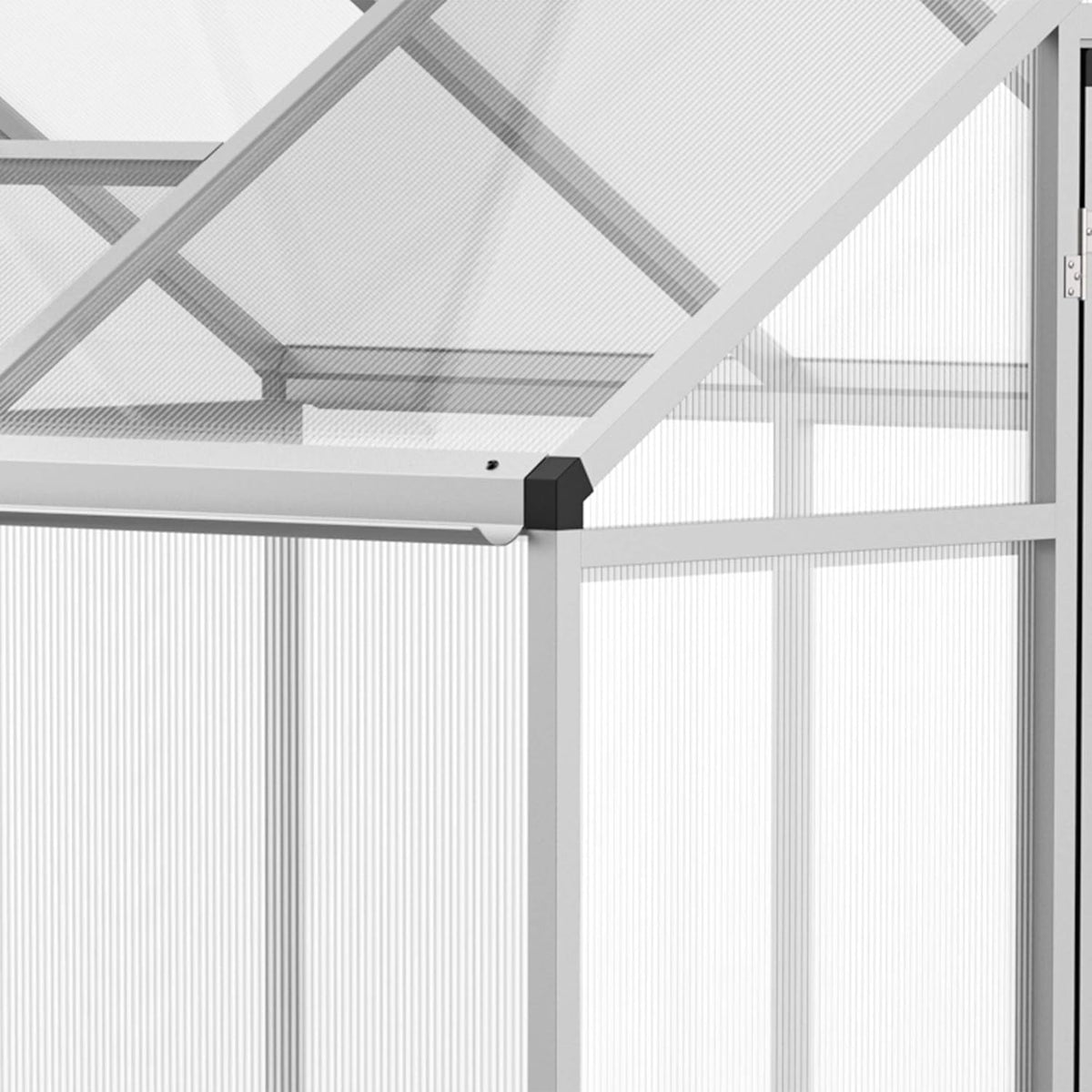 Walk-in Polycarbonate Greenhouse with Roof Vent V28237