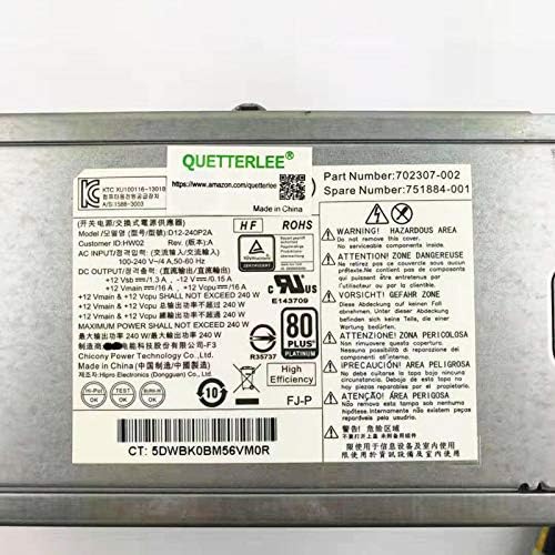 240W Power Supply for HP Elitedesk SFF, Pack of 2 W923