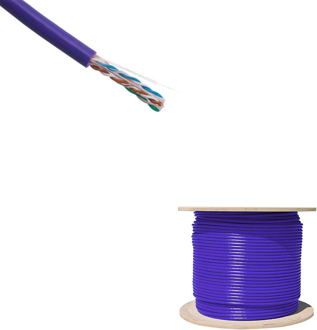 Yellow Cat6 1000 feet CM Bulk Ethernet Cable, Bare Solid Copper UTP, 23 AWG N5219