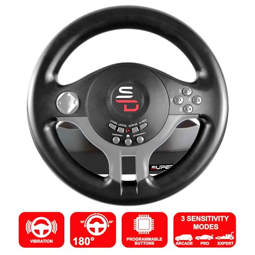 Racing steering wheel with pedals and gearshift paddles C7072