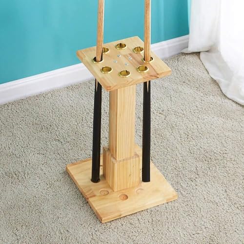 White Freestanding Wooden Pool Cue Rack Q58126
