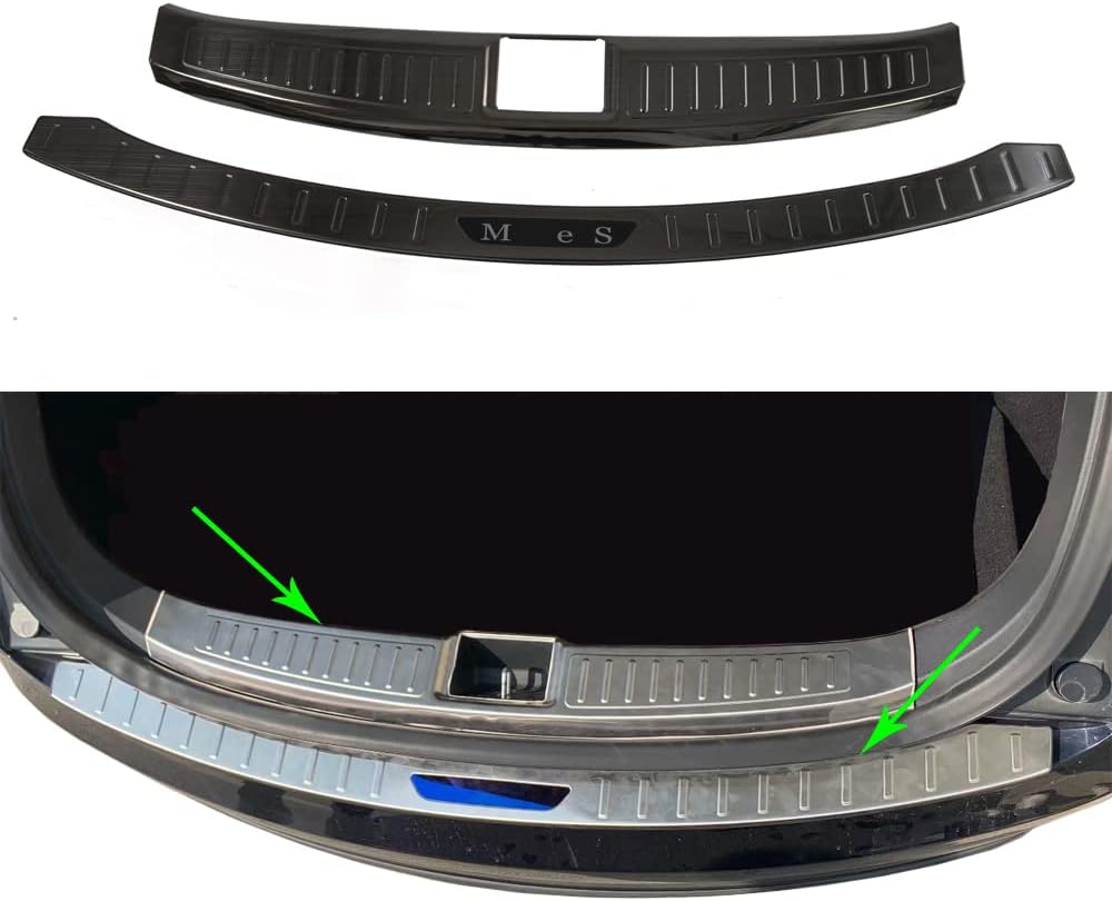 Stainless Steel Rear Trunk Bumper Protector Guard Pack of 2 S974