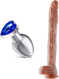 Jeweled Anal Plug + 17.3 Inch Super Long Dildo K265565