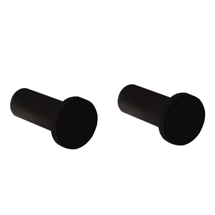 Set of Matte Black Bathroom Hooks B59507