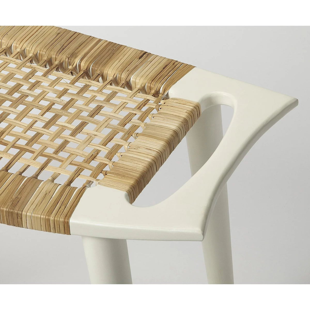 Black and Natural Foot Stool L8365