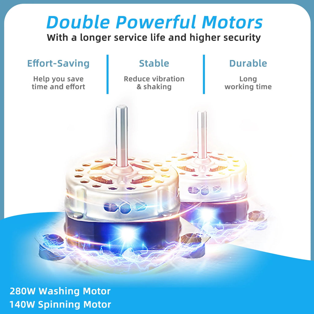 26lbs Portable Semi-automatic Twin Tub Washing Machine H678
