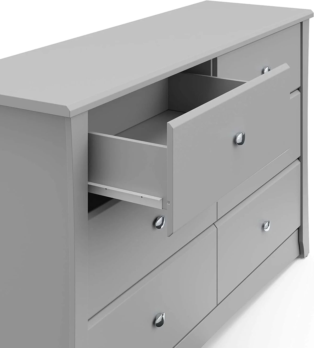 White 6 Drawer Double Dresser Y2084