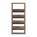 Walnut Wood 5-Shelf Etagere Bookcase F386000