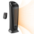 Black 1500W Oscillating Ceramic Tower Space Heater Q2759