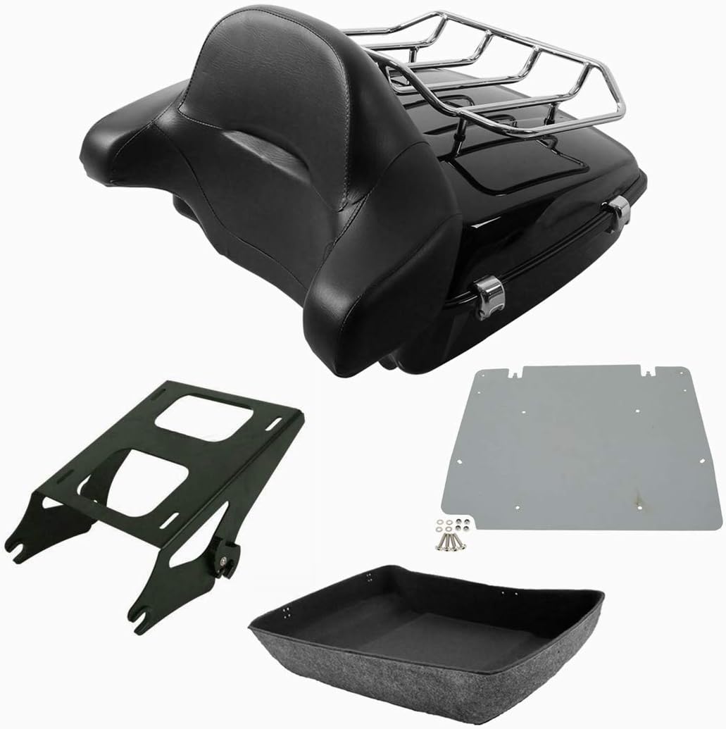Chopped Tour Pak Trunk & Solo Mounting Rack Backrest + Base Plate F280389