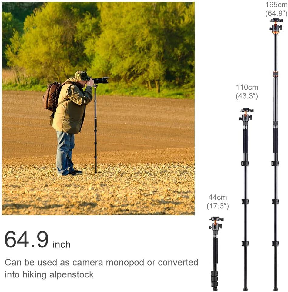 62 inch Aluminum DSLR Camera Tripod with Ball Head U374