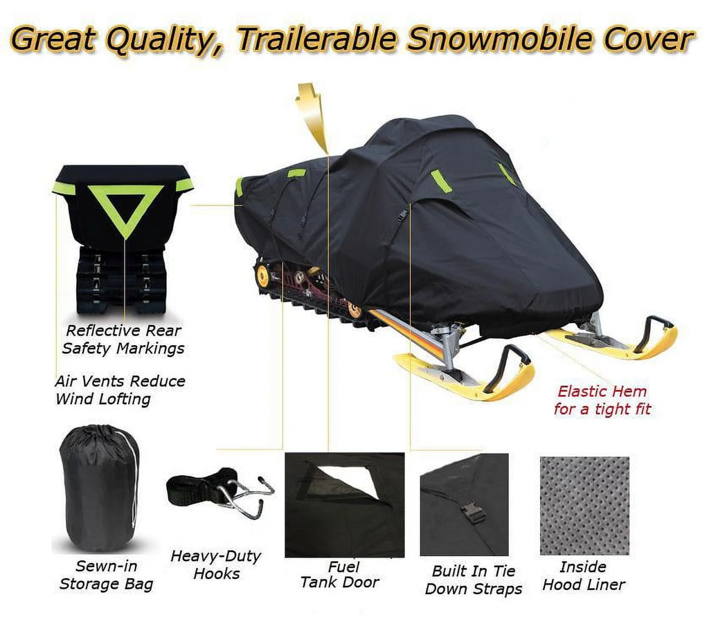 Trailerable 600 Denier Snowmobile Cover Y214