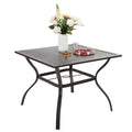 Outdoor Square Dining Table with Steel Frame P584905