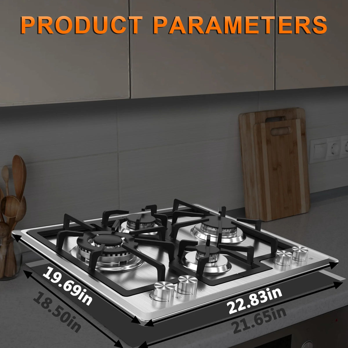 23 inch 4 Burner Stainless Steel Gas Cooktop I40050