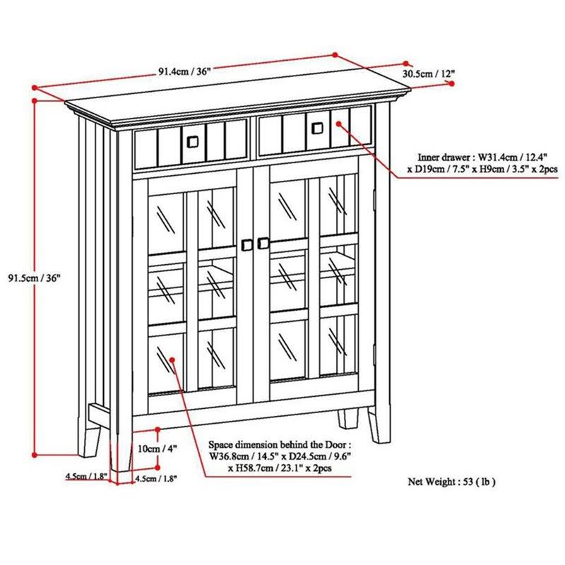 Solid Wood Entryway Storage Cabinet with Drawers E9601