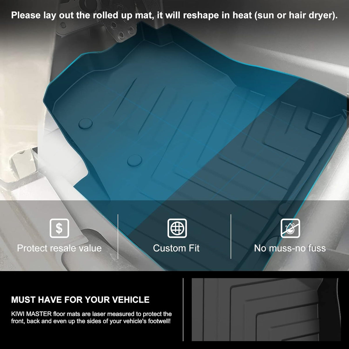 All Weather TPE Floor Mats Black J7794