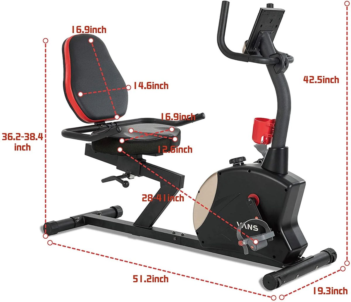 Recumbent Exercise Bike 400 lbs. Magnetic Resistance T90123