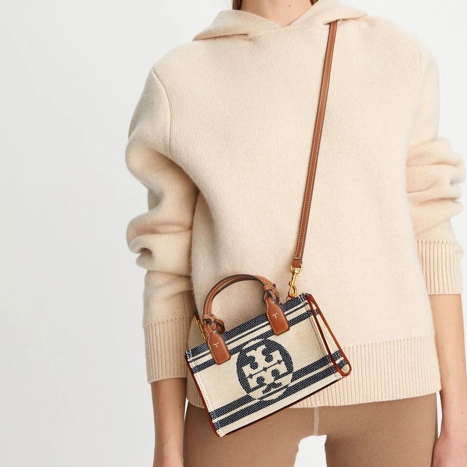 Jacquard Stripe Mini Tote U2766