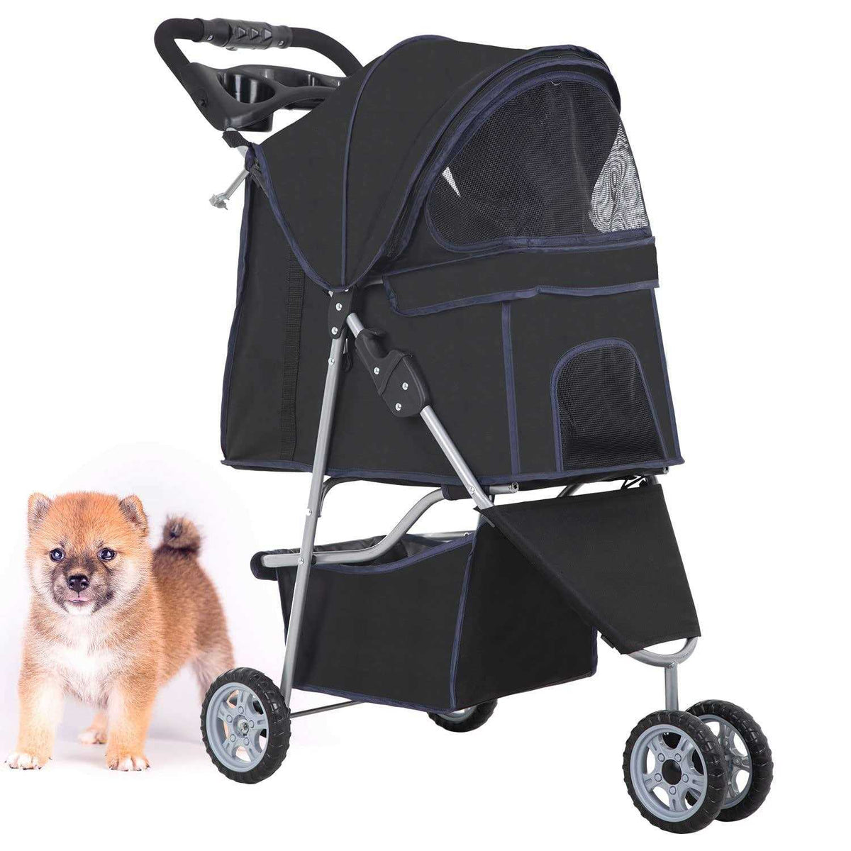 Pet Stroller Folding Carrier E122