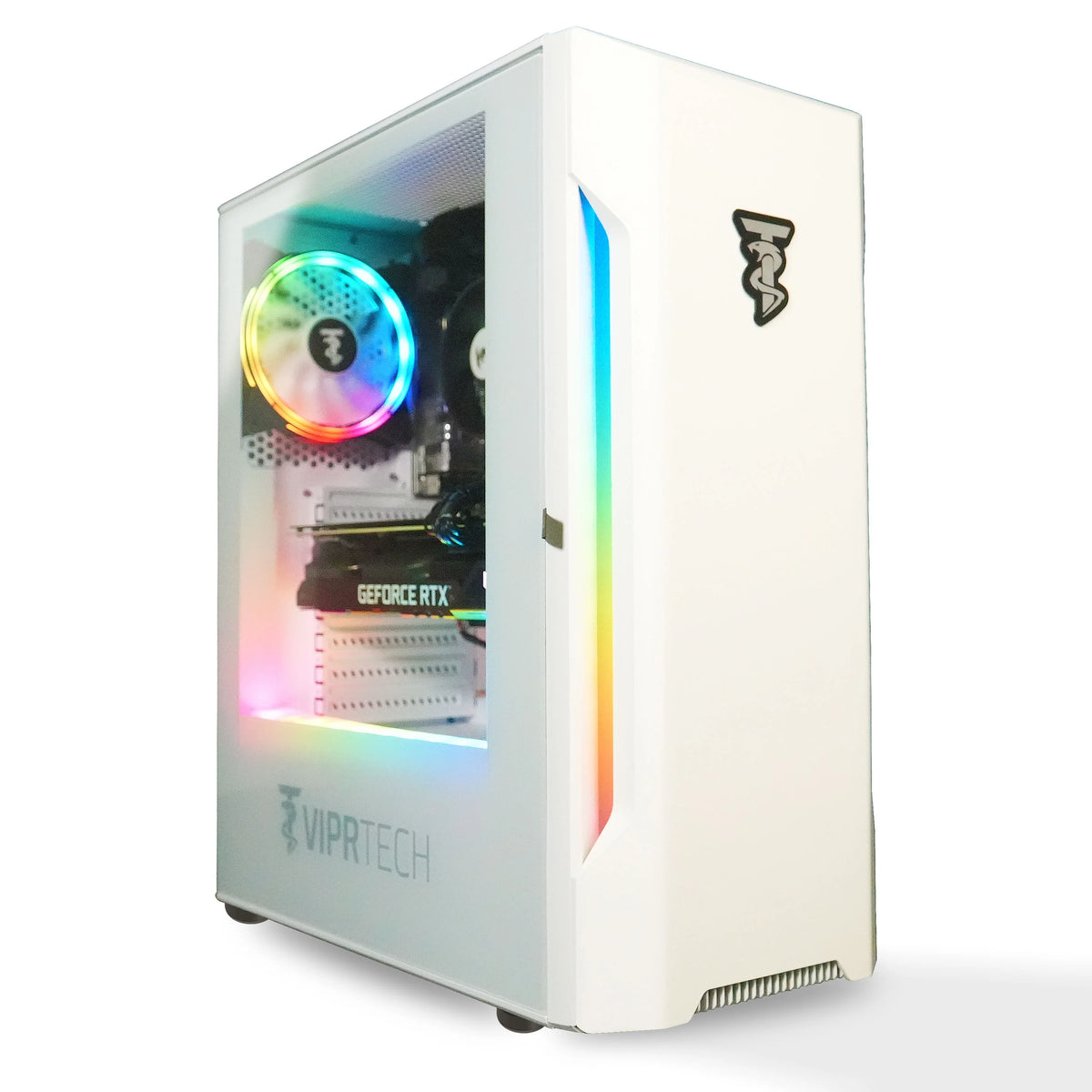 White AMD Ryzen 5 2600 NVIDIA RTX 3060 12GB 32GB DDR4 3200 RAM 1TB NVMe SSD Windows 11 Pro Gaming PC U136