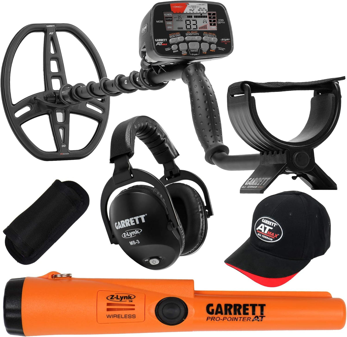 Waterproof Metal Detector with Wireless Headphones and Pinpointer X79209