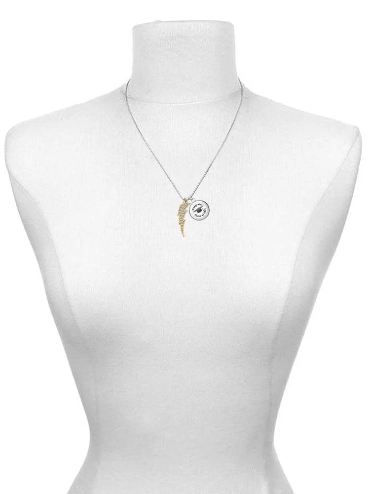 Goldtone Crystal Lightning Bolt Charm Necklace M386068