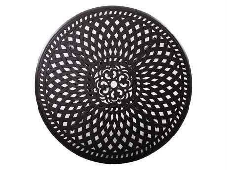 60 Cast Aluminum Round Bar Table J95865