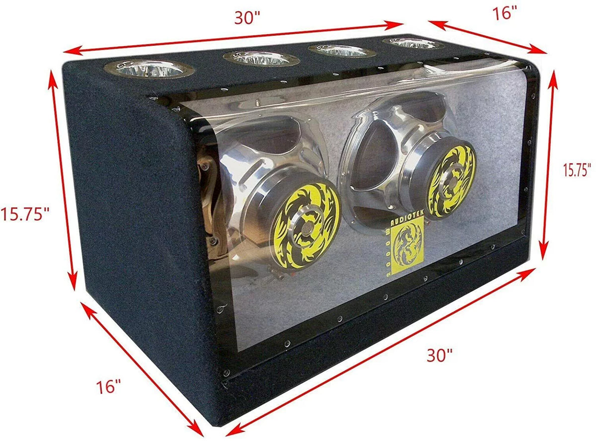 12" 2000W Bandpass Bass Box + Car Audio Amplifier + Kit Bundle L405656