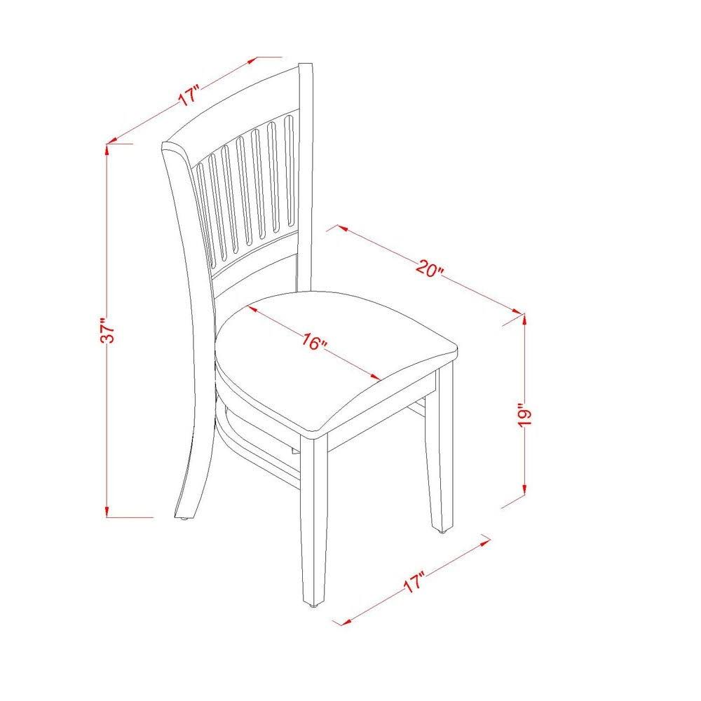 3-Piece Dining Set with Fabric Seat in Linen White X591008