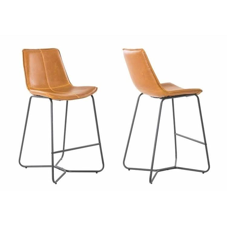 Tan 26-inch Bar Stool Set of 2 J781