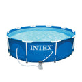 10ft x 30in Metal Frame Above Ground Swimming Pool Set with Filter Pump N4697