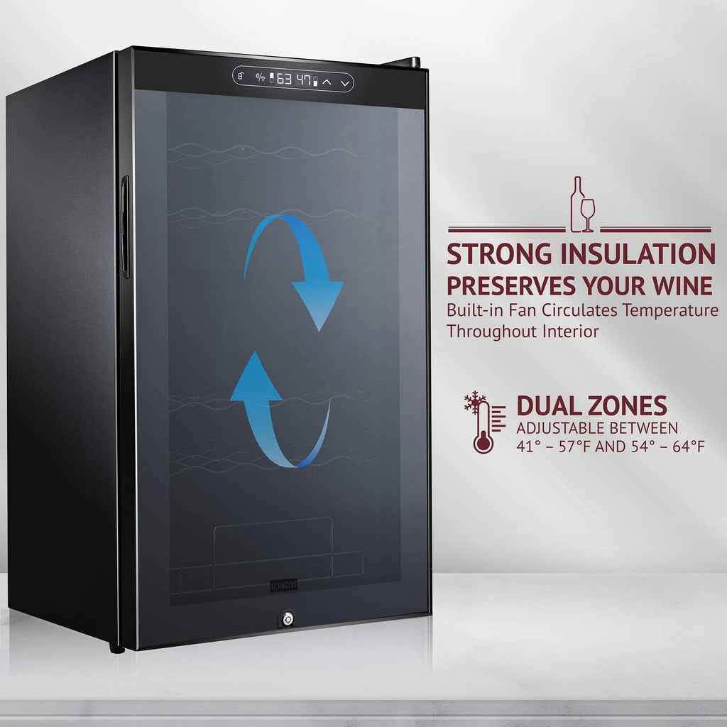Dual Freestanding 33 Bottle Wine Cooler W83222