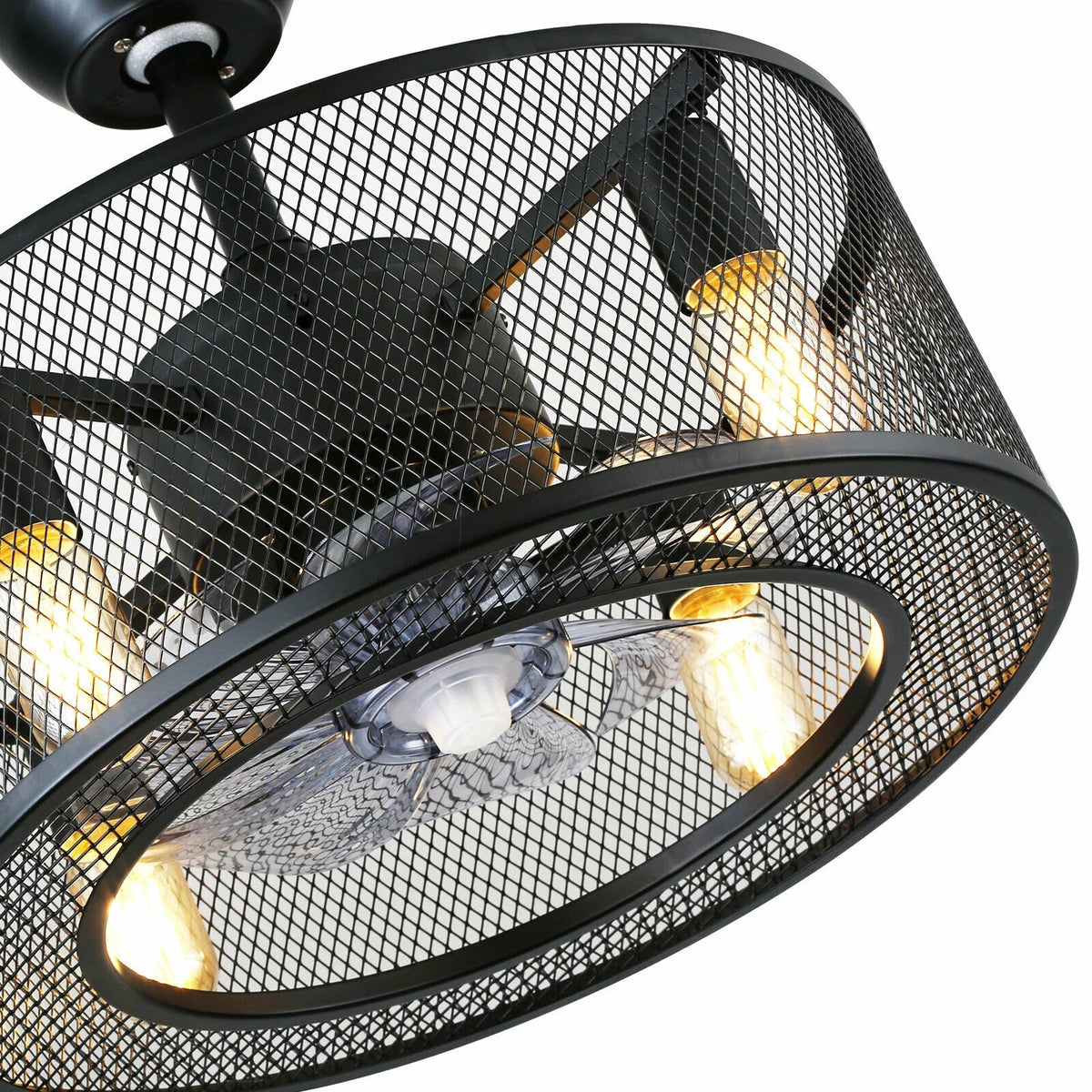 Caged Ceiling Fan Light with Remote K2162