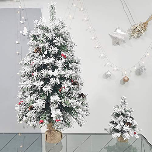 20 Inch Pre-Lit Artificial Mini Christmas Tree with 40 LED Lights V24651
