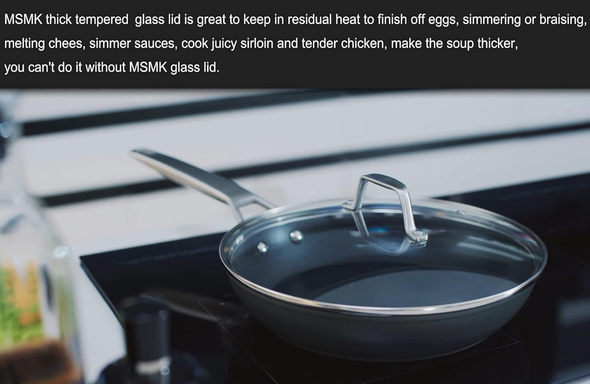 10-inch Nonstick Stainless-steel Frying Pan with Lid C776272