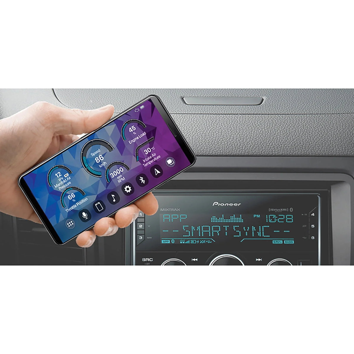 Double-DIN Car Stereo Head Unit with Bluetooth Z115