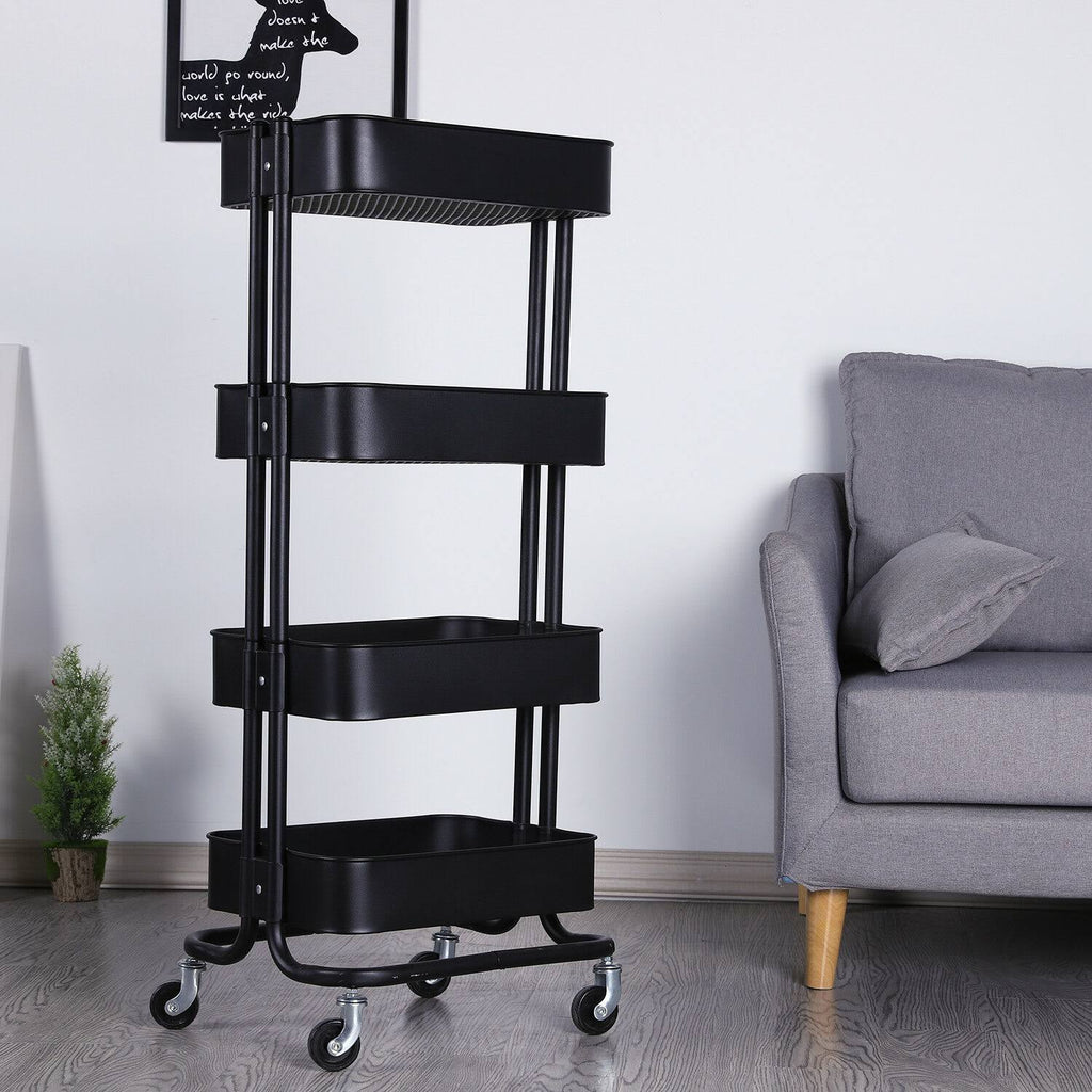 4-Tier Metal Rolling Utility Cart P90760